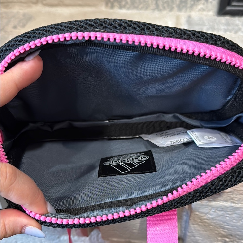 Adidas Black and Pink Air Mesh Fanny Pack - Picture 4 of 5